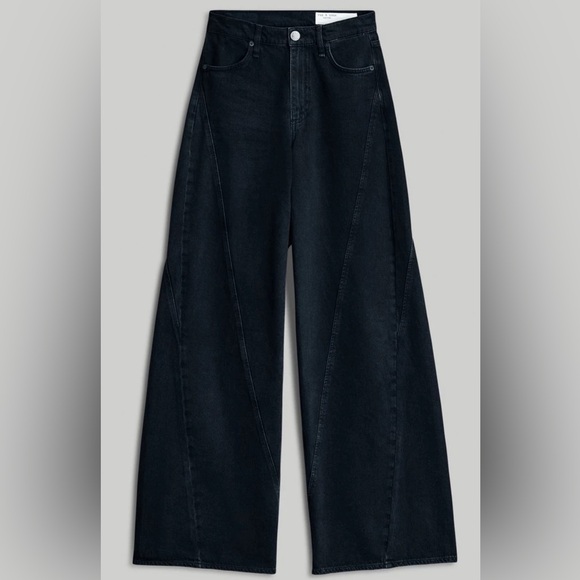 rag & bone Denim - Rag and Bone Sofie Splice High-Rise Jean - Clean Highland Black size 24